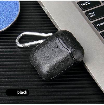 Cover for AirPods Charging Case, Litchi-textured Leather Case