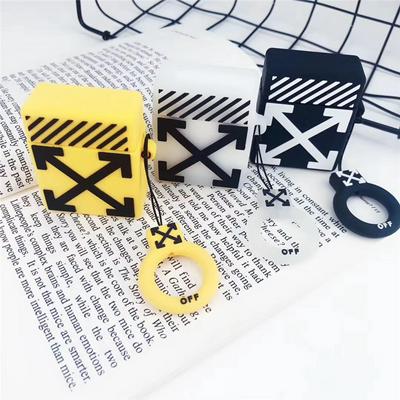 Silicone Arrow Airpods 1/2 Case Keychain AirPod Earbud Charging Bluetooth Earphone Protective Cover Case 