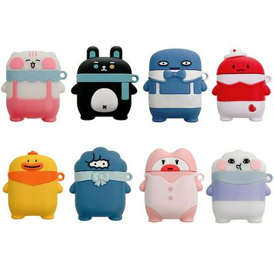 Lovely 3D Cartoon Ike Family Pattern Shockproof Bluetooth Wireless Earphone Charging Case Cover Skin for Apple Airpods