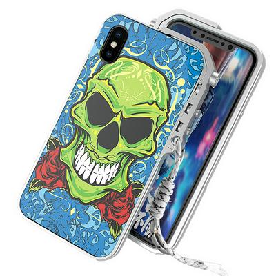 Colored Painting Mechanical Arm Detachable Metal Aluminium Back Cover Case for iPhone X / XS