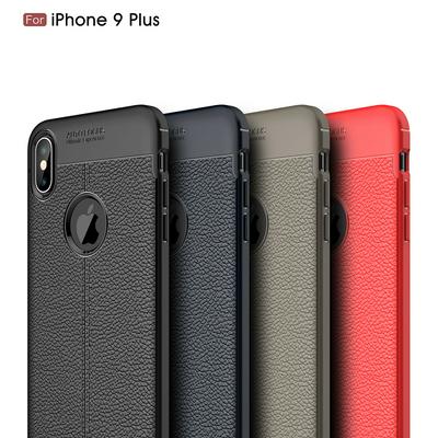 Skin Pattern Falling Resistant PU Leather Coated Soft TPU Back Cover Case for iPhone Xs Max 6.5