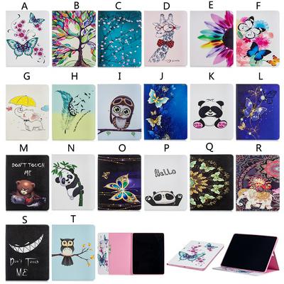 Colored Painting PU Leather + Soft TPU Card Holder with Magnetic Buckle and Stand Support Wallet Cover Protecting Case for iPad Pro 12.9（2018）