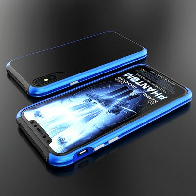 Guardian Series Armor Detachable Aluminium Metal Frame Back Cover Case for iPhone X / XS