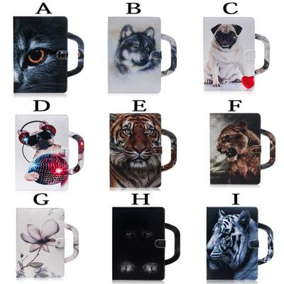 Wallet Tablet Case for iPad Air (2019), Animal Pattern Leather Tablet Cover With Card Slots