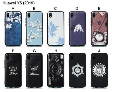 Cat Plum Snow Colored Pattern Anti-Scratch Soft TPU Back Cover Protective Case for Huawei Y5 (2019) 