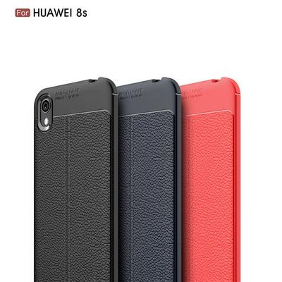 Litchi Pattern Shockproof Soft TPU Back Cover Protective Case for Huawei Y5 (2019)