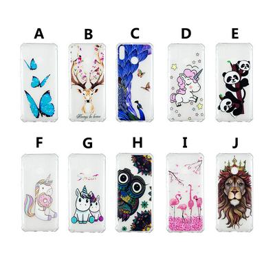 Owl Lion Flamingo Pegasus Butterfly Colored Painting Transparent Soft TPU Back Cover Case for Huawei Y9 (2019) / Enjoy 9 Plus 