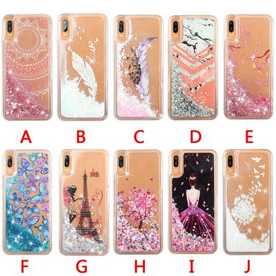Relief Pattern Anti-Scratch Transparent Soft TPU Back Cover Case for Huawei Y6 (2019) Without Fingerprint