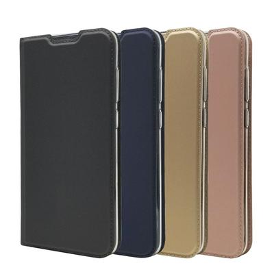 Voltage Pressure Magnetic Attraction Solid Color Side Flip PU Leather + TPU with Card Slot and Stand Protective Cover Case for Huawei Y7 (2019)
