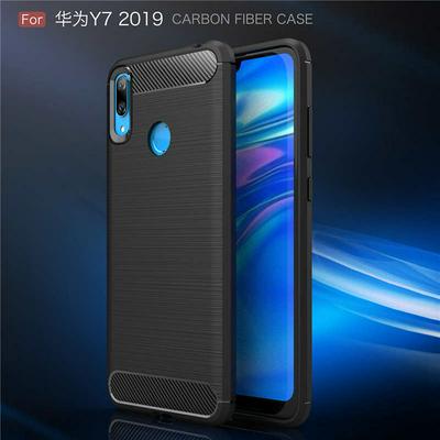 Brushed Texture Non-Slip Anti-Scratch Shockproof Soft TPU Back Cover Case for Huawei Y7 (2019)