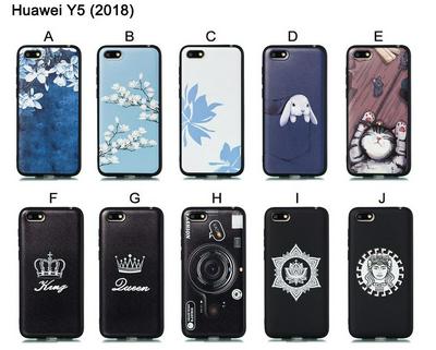 Cat Plum Snow Colored Pattern Anti-Scratch Soft TPU Back Cover Protective Case for Huawei Y5 (2018) / Y5 Prime (2018)