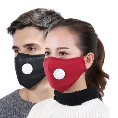 1 Pack Activated Carbon Anti-dust Washable Cotton Mouth Mask with Breathing Valve 