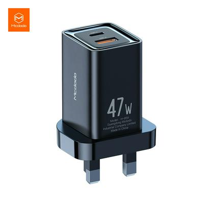 Mini Charger UK Plug MCDODO CH-8591 47W GaN Dual Port Fast Charge Support PD 3.0 QC 4.0 VOOC  For Huawei Super quick charge