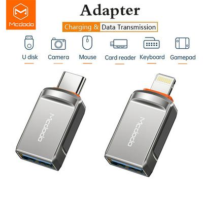MCDODO USB 3.0 to Lighting Type c OTG Adapter Female Cable Data Sync Converter for Huawei Samsung S20 ultra iphone 12 11 Pro Max