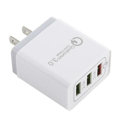 3 USB HUB Quick Charge Charger Fast Charging Compatible Wall  Charger Travel Adapter