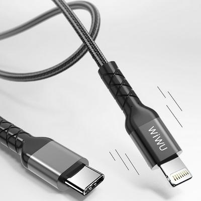 WIWU MFI  WP101 Applicable Apple Data Cable iPhone Charging 8 Pin Nylon Woven Fast Charging Cable