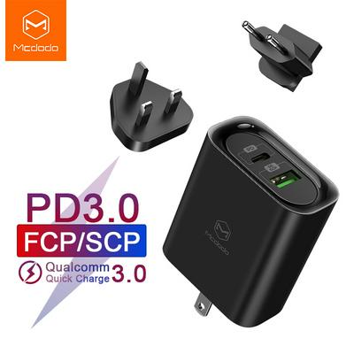 Mcdodo 30W PD +QC USB Charger 3 In 1 EU US UK Plug 5A Super Fast Charge Travel Wall Adapter for Macbook iPhone Samsung Xiaomi Huawei 
