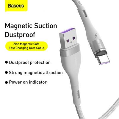 Baseus Zinc Magnetic Series Dust-proof Safe Fast Charging Data Cable USB for Type-C 5A 1m