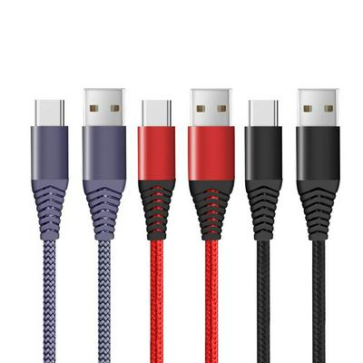 1.2m Nylon Braided USB A 3.0 to USB-C Fast Charging Data Sync Cable for Huawei Samsung Xiaomi Nintendo Switch