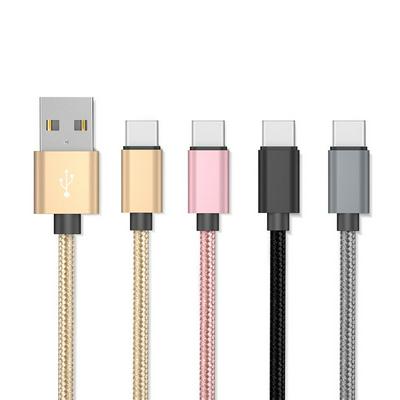 FT-UCA85 Type-C USB-C 20cm Nylon Braided 3A Quick Charge USB Cable Charging & Data Syncing Data Line Wire 