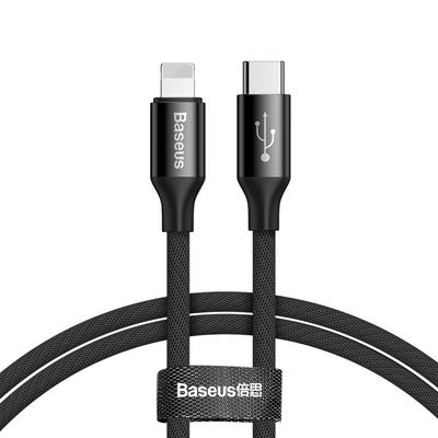 Baseus Yiven Series 1m 2A Type-C to 8 Pin 480Mbps Quick Charging Cable for Device with 8 Pin Interface
