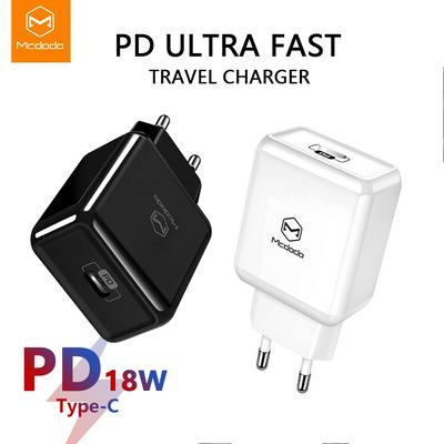 Mcdodo TC-061 EU/US/UK Plug USB Type C PD 3.0 18W Fast Charging Quick Charge 4.0 Wall Charger for MacBook iPhone 11 Samsung Xiaomi Huawei 