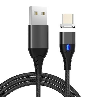 Nylon Braided Magnetic Type-C USB Data Sync Charger Cable for Samsung Huawei Xiaomi