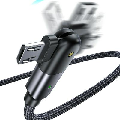 2.4A USB to Micro USB 180 Degree Rotating Elbow Charging Cable
