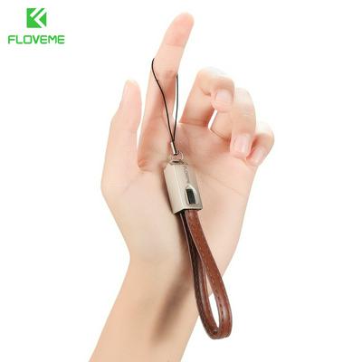 FLOVEME Micro USB Interface 20cm 2A Key Chain Leather Data & Charge Cable for Devices with Micro USB Interfaces