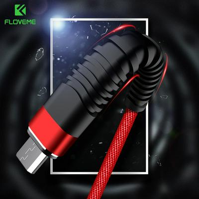 FLOVEME RTDX 2.4A USB Cable Android Micro To USB Charger Charging Cable Data Line Nylon Braid Cable  