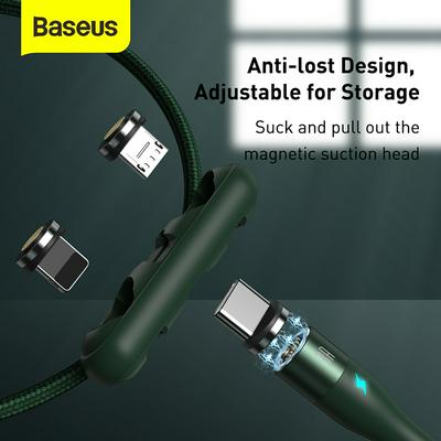 Baseus Zinc Magnetic Dustproof Safe Fast Charging Data Cable One-drag-three Mobile Phone Charging Cables USB for M+L+T 3A 1m