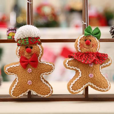 Creative New Cute Fabric Doll Gingerbread Man Pendant for Christmas Decoration