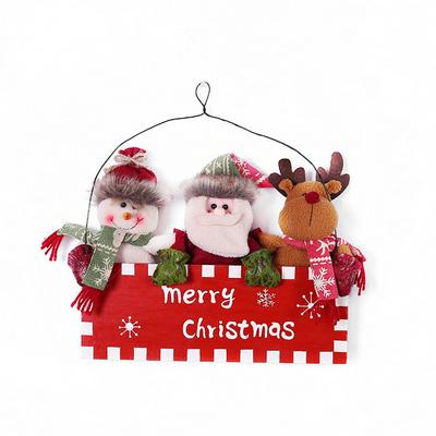 Merry Christmas Ornament Wooden Doll Scene Layout Listing Christmas Tree Window Hanging Pendant