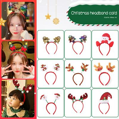 Christmas Headdress Headband Snowman Old Man Antlers Hairpin