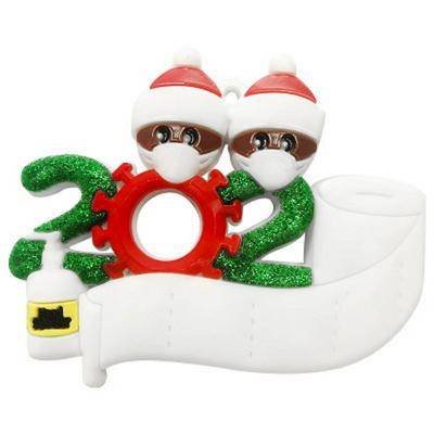 Personalized Christmas Ornaments Decorations Pendant Mask Snowman Christmas Decorating Kit with Face Protector Tree Hanging Pendant