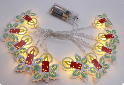 LED String Lights, Battery-operated Decoravite Lights with Metal Cutouts of Snowflake for Christmas Decoration