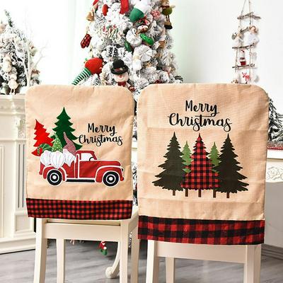 Qifu Kerst Stoel Cover Navidad 2020 Vrolijk Kerstfeest Decor Voor Home Keuken Kerst Ornamenten Xmas Decor Gift Nieuwe Jaar 2021