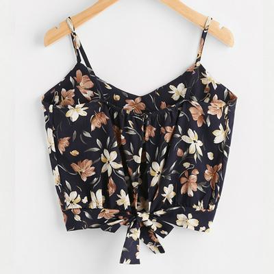 2019 Summer Sexy Plaid Women Strap Skinny Vest Camisole Tie Back Crop Tops Cropped for Lady Slim Bra Blouse Sexy Vest