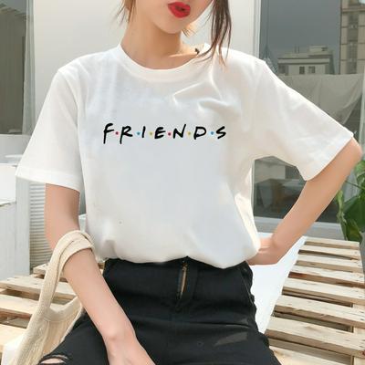 Unisex Cotton T-shirt  Fashion Letters Short-sleeve O-neck Tees Tops for Men and Women