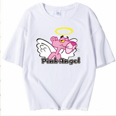 Women's Simple Casual T-shirt Loose-fit Printed Tee with Short Sleeves - Design A