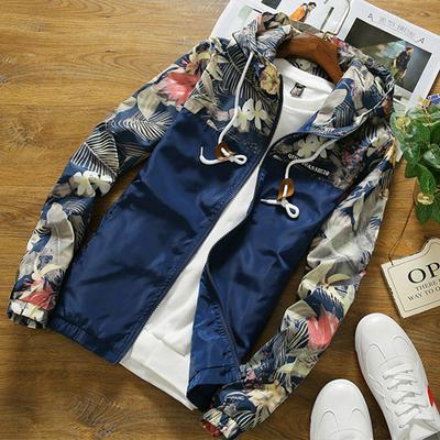 Women's Casual Floral Jacket Basic Hoodie Coat