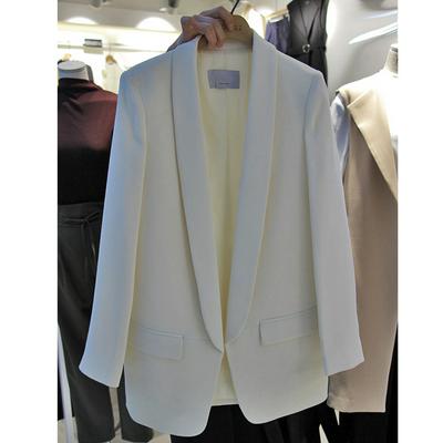 Women's Casual Work Blazer Long Sleeve Work Jacket with No Button to Fasten