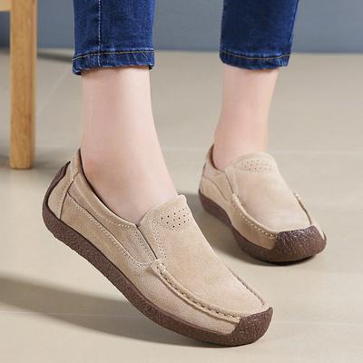 Spring and autumn women's shoes women's shoes leather women's shoes ladies and women's casual shoes set suede shoes soft shoes
