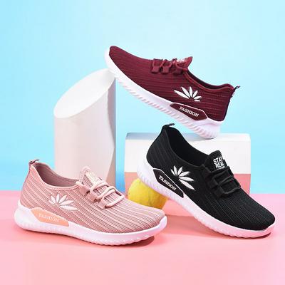 Wild Match Flying Woven Casual Shoes Fashion Breathable Mesh Running Shoes  