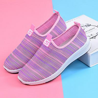 Summer Casual Sports Running Ultralight Shoes Comfortable Breathable Flying Woven Mesh Shoes