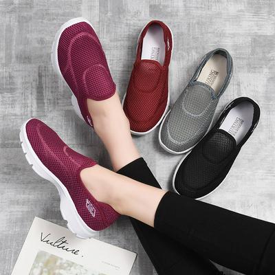 Women's Summer Breathable Net Shoes Walking Running Fashion Mother Sneaker