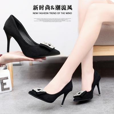 8CM High Heel Women's Shoes High-Heeled Women's Shoes Business Black Trend Wild for Spring Fall Fashion Ladies High Heels