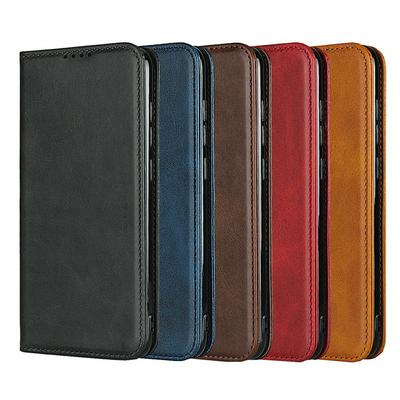 Calf Pattern Magnetic Attraction Side Flip Shockproof PU Leather + Soft TPU with Stand and Card Slots Wallet Case for Xiaomi Redmi Note 9 / Redmi 10X 4G