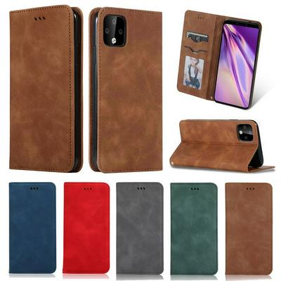Shockproof Retro Business PU Leather + Soft TPU Card Slot with Picture Frame and Stand Cover Case for Google Pixel 4 XL