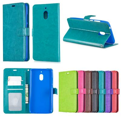 Crazy Horse Pattern PU Leather + TPU with Card Slots Wallet and Stand Support Cover Case for Nokia 2.1